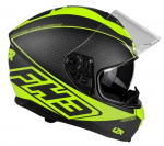 Mootorratta kiiver Lazer FH3 FIGHTER, M, must/kollane