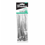 Kinnitusrihm Bradas, roostevaba teras, hall, 125 mm x 4.6 mm