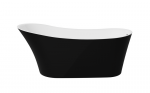 Vann, teisaldatav Besco Calima, 170 cm x 74 cm x 72 cm, ovaalne, must