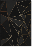 Vaip sise Conceptum Hypnose ASR CRPT-107, kuldne/must, 140 cm x 100 cm