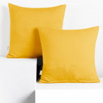 Dekoratiivpadjap&uuml;&uuml;r Restilo Amber, kollane v., 50 cm x 50 cm, 2 tk