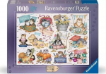 Pusle Ravensburger Crazy Cats A Cats Year, 50 cm x 70 cm, 1000 tk, mitmev&auml;rviline