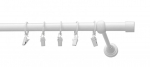 Kardinapuu komplekt Karpol Olimp Luna, 150 cm, &Oslash; 19 mm, valge v.