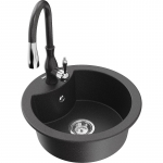 K&ouml;&ouml;givalamu koos kraaniga Mexen Diego, graniit, 48.8 cm x 48.8 cm x 16.7 cm, black granite