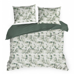 Voodipesukomplekt Donna PTB-49, valge v./roheline v., 70 x 80 cm, 160 x 200 cm, 3 os.