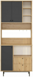 Multifunktsionaalne k&ouml;&ouml;gikapp Kalune Design RE6-SA, antratsiit v./tamm v., 35.5 cm x 88 cm x 205 cm
