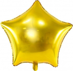 Fooliumist &otilde;hupall erikujuga PartyDeco Star (70cm), kuldne v.