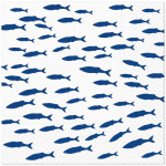 Pabersalvr&auml;tikud PAW Fish SDL094200, 33 cm x 33 cm, mitmev&auml;rviline, 20 tk