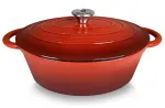 Emailitud malmpott Allesken Rodeluxe, &Oslash;22 cm, 4.3 l, punane v.