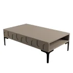 Kohvilaud Kalune Design Lyon 32, must v./atlas v., 105 cm x 60 cm x 32.6 cm