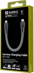 Juhe Sandberg 441-66, 2 x USB Type C male, 20 cm, valge v./must v., 100 W