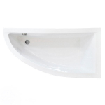 Vann, nurgaga Besco Praktika, 140 cm x 70 cm x 57.5 cm, as&uuml;mmeetriline, valge