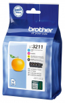 Tindiprinteri kassett Brother LC3211, sinine v./must v./kollane v.