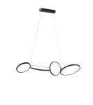 Valgusti rippuv Trio Rondo 322610432, LED, 1 x 37 W, must v.