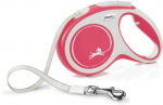 Automaatne jalutusrihm Flexi New Comfort Tape, valge v./punane v., M 5m