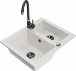 K&ouml;&ouml;givalamu Mexen Carlos 6518581500-20+670200-70+66921-70, graniit, 58 cm x 47 cm x 17.7 cm, white+black(b)