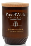 K&uuml;&uuml;nal, l&otilde;hna WoodWick Renew Incense & Myrrh, 60 h, 368 g, Pruun v.