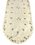 Piklik laudlina ovaalne OH-156-B, kreemjasvalge, 60 x 120 cm