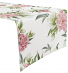 Piklik laudlina ristk&uuml;likukujuline Mariall OM01-3, valge/heleroosa/roheline, 40 x 180 cm