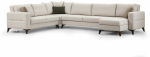 Nurgadiivan - voodi Atelier Del Sofa Kristal, beež v., 90 x 367 cm x 86 cm