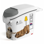 Lemmikloomatoidu s&auml;ilituskast Curver Pets Collection/Dogs, 15 l, 50 cm x 23 cm x 36 cm, valge v.