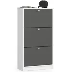 Kingakapp Akord, valge v./hall v., 28.5 cm x 60 cm x 113 cm