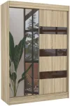 Riidekapp ADRK Toura, sonoma tamm v./&scaron;okolaad v., 150 cm x 61 cm x 215 cm, peegliga