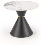Kohvilaud Goretti S, valge v./must v., 60 cm x 60 cm x 51 cm