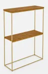 Konsoollaud ADRK Velo, pruun v./kuldne v./pruunikas v., 20 cm x 60 cm x 80 cm