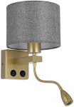 Valgusti seinale Candellux Lighting Polo, E27, 3000 &deg;K, 2 x 40 W, hall v. / kuldne v.