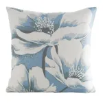 Dekoratiivpadjap&uuml;&uuml;r Linen 47, kreemjasvalge/sinine v., 45 cm x 45 cm