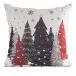 J&otilde;ulu dekoratiivne padjakate PSWA-353, valge v./must v./punane v., 45 cm x 45 cm