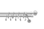 Kardinapuu komplekt Karpol Eliza Knob, 150 cm, &Oslash; 16 mm, matt kroom v.