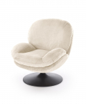 Allalastava seljatoega tugitoolid Leisure Furniture Shell, kreemjasvalge, 87 cm x 80 cm x 86 cm
