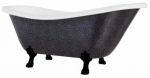 Vann, teisaldatav Besco Otylia Glam, 170 cm x 77 cm x 68.5 cm, ovaalne, must/grafiit