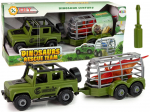 Dinosaurustega m&auml;nguautode komplekt Lean Toys Dinosaurs Rescue Team, roheline v.