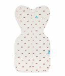 &Otilde;huke magamiskott beebile Love To Dream Swaddle UP 1.0T, valge v./punane v., 60 cm x 29 cm