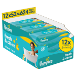 Puhastuslapid beebidele, naha puhastamiseks, lastele Pampers Fresh Clean, 624 tk
