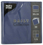 Pabersalvr&auml;tikud Pap Star Daily Collection, 24 cm x 24 cm, s&uuml;gav merev&auml;esinine v., 20 tk