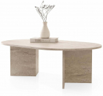 Kohvilaud Kalune Design Oscar, travertine v., 128 cm x 80 cm x 42 cm
