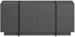 Konsoollaud Nordure Dorma, antratsiit v./must v., 45 cm x 180 cm x 80 cm
