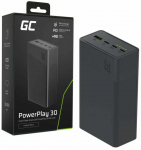 Akupank Green Cell PowerPlay 30, 30000 mAh, 22.5 W, must v.