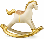 &Otilde;hupall erikujuga PartyDeco Rocking Horse, kuldne v./pruunikas v.