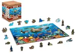 Puidust pusle Wooden City Ocean Life, 37.5 cm x 25.4 cm, 505 tk, mitmev&auml;rviline