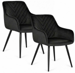 Toolide komplekt ModernHome, matt, must v., 60 cm x 55 cm x 82.5 cm, 2 tk