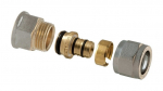 Lahtik&auml;iv keermestatud otsak TDM Brass 1435, 20mm x 3/4", messing/nikkel