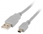 Juhe Lanberg USB 2.0 A male, Mini USB 2.0 B male, 1.8 m, hall v.