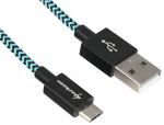 Juhe Sharkoon, Micro USB/USB, 100 cm, helesinine v.