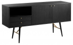 Kummut Home4you Luxembourg 45042, must v., 80 cm x 40 cm x 150 cm