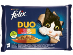 Kassi m&auml;rgtoit Felix Fantastic Duo, veiseliha/linnuliha, 0.085kg x 4 tk